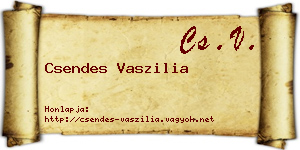 Csendes Vaszilia névjegykártya